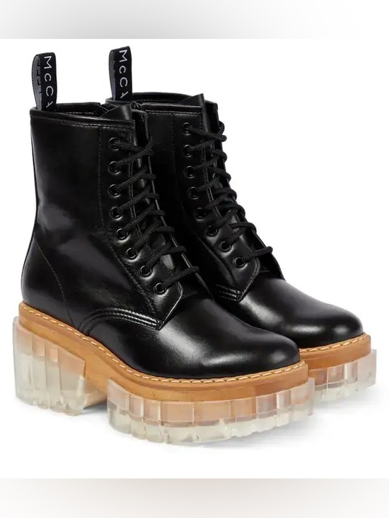 Stella McCartney Shoes - Stella McCartney Black Emilie Combat Boots